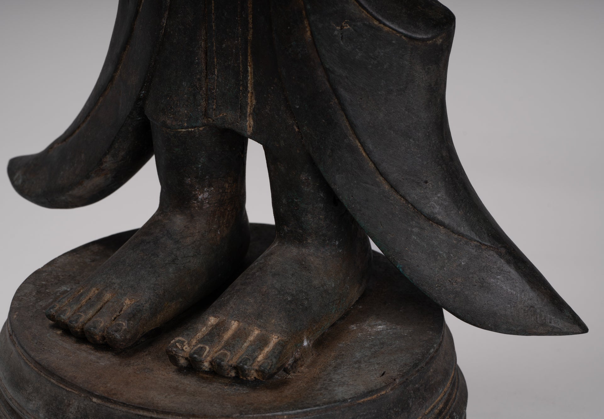 Vishnu Statue - Antique Thai Style Standing Bronze Vishnu Statue - 112cm/45"