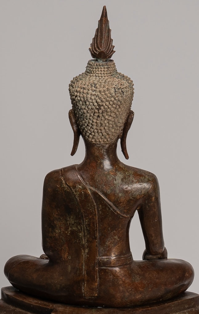 Statue di Buddha - Antique Thai Style Chiang Rugger Sehoted Enlightenment Statue Buddha - 104 cm/42 "