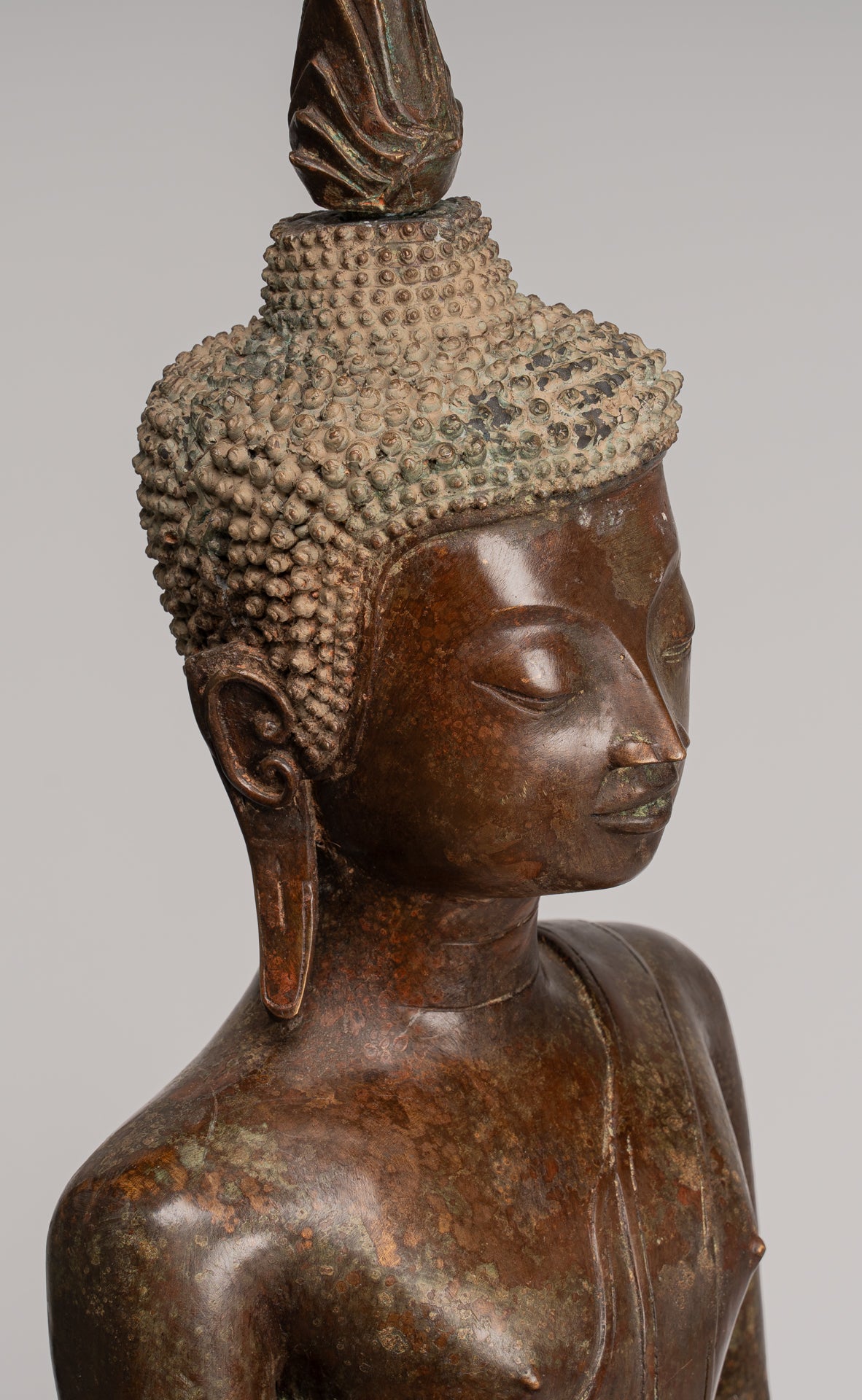 Statue di Buddha - Antique Thai Style Chiang Rugger Sehoted Enlightenment Statue Buddha - 104 cm/42 "