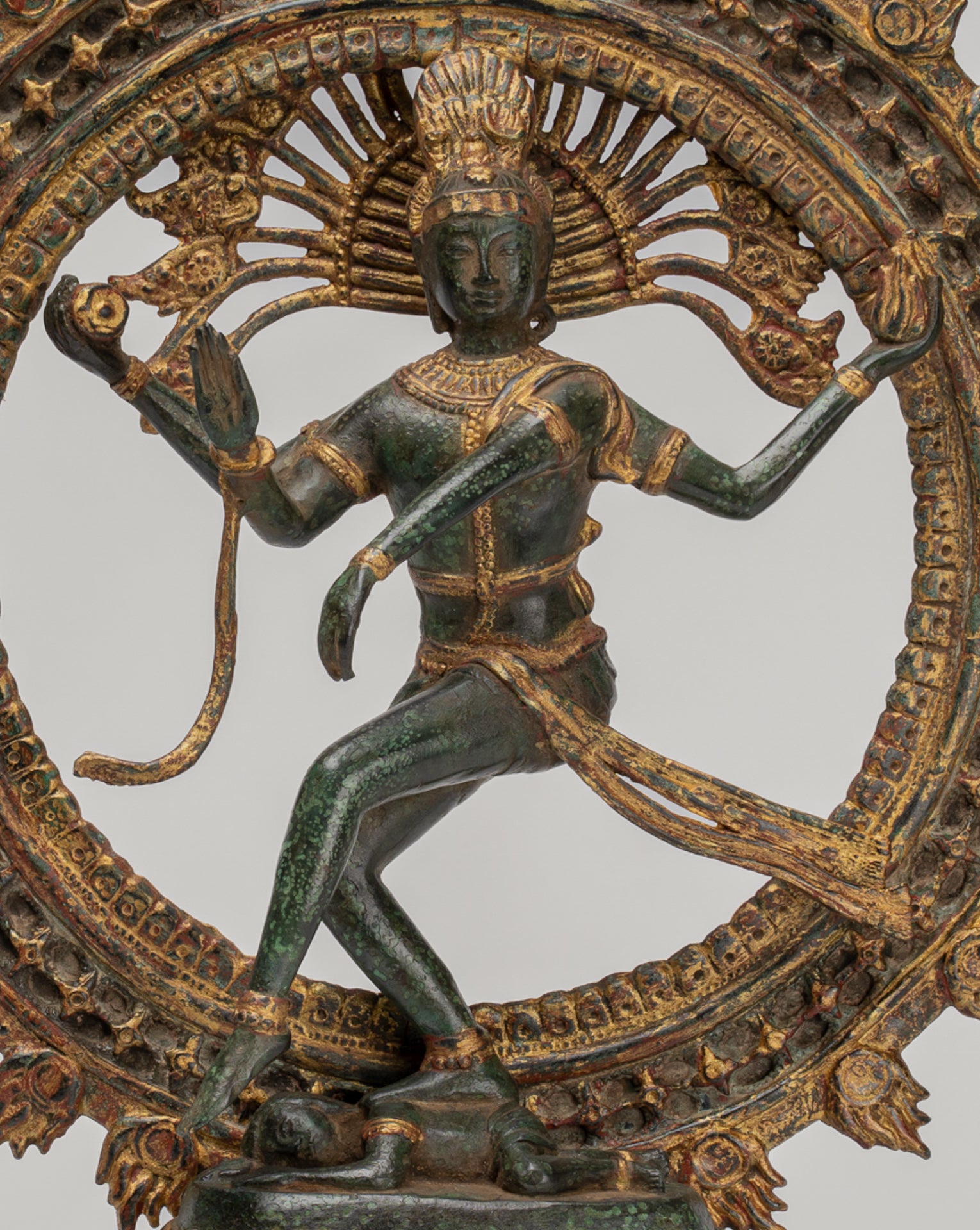 Shiva Statue - Antique Indian Style Bronze Dancing Shiva statue as Lord Nataraja - 42cm(17") Tall
