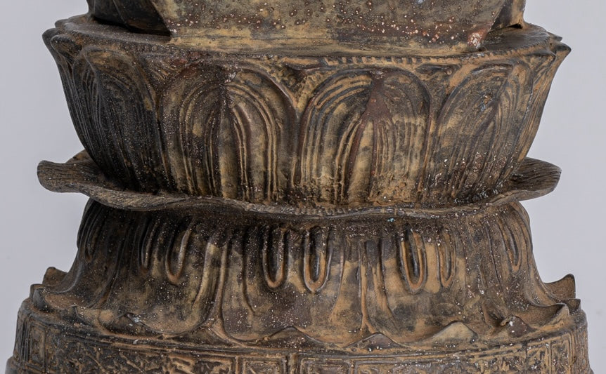 Statue Buddha - Antique in stile giapponese seduto Insegnamento Buddha Statue - 38 cm/15 "