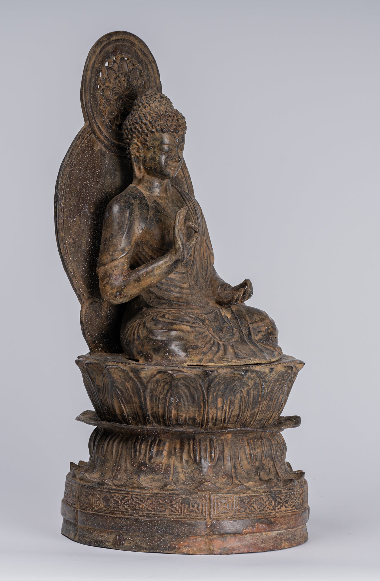 Statue Buddha - Antique in stile giapponese seduto Insegnamento Buddha Statue - 38 cm/15 "