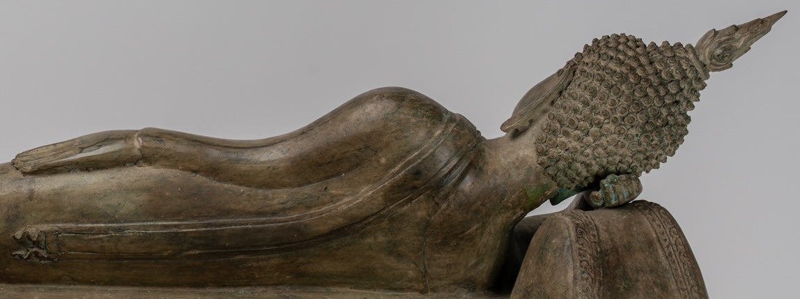 Estatua de Buda - Estatua de Buda de Nirvana de estilo tailandés de estilo antiguo - 97cm/39 "