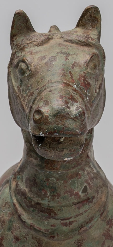 Estatua de caballos - Caballo de bronce de pie de estilo chino antiguo - 39 cm/16 "de alto