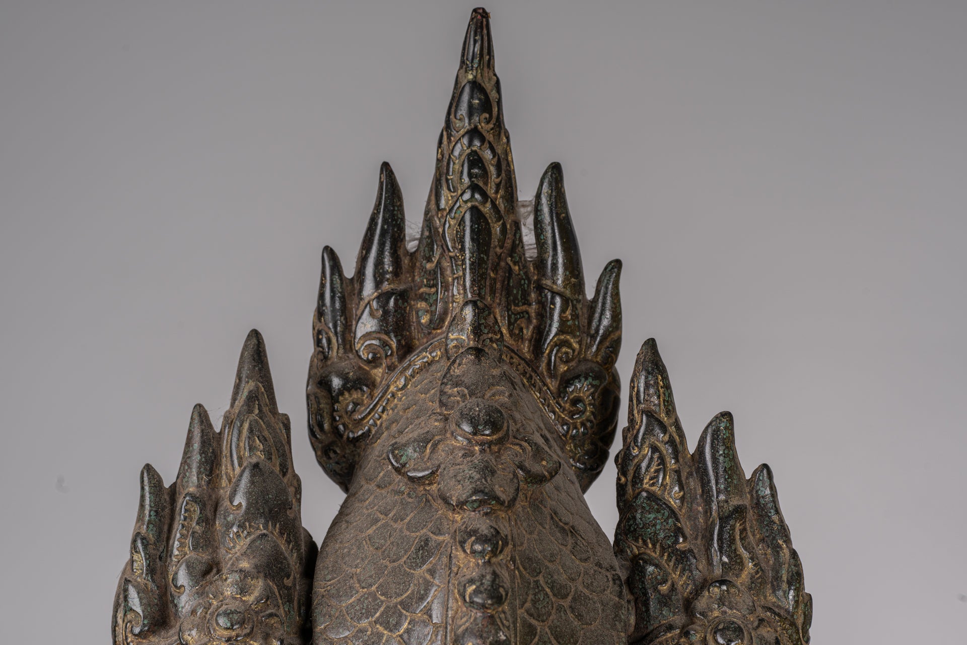 Estatua de Buda - Estilo de bayón antiguo Khmer Meditación Naga Naga Buddha - 114cm/46 "