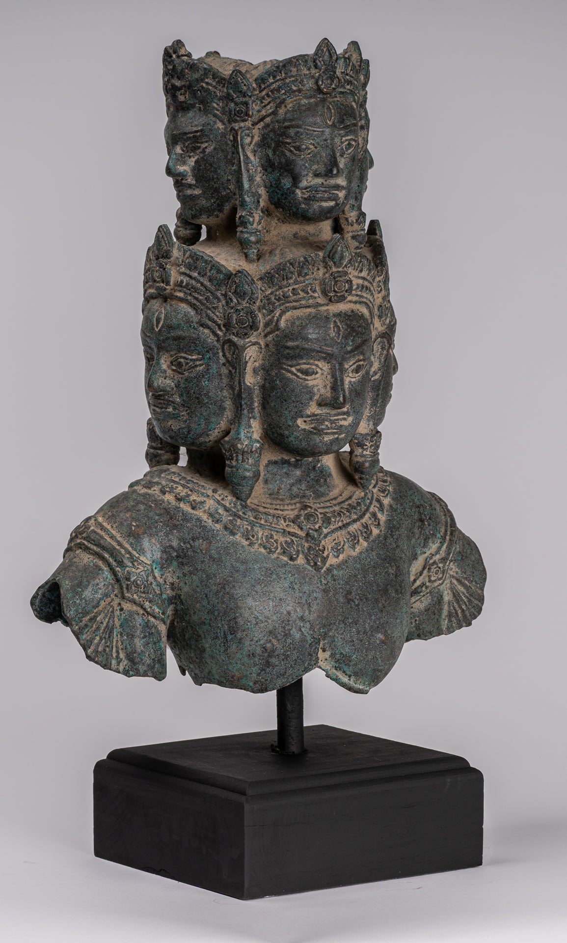 Statua di bronzo di bronzo montato in stile Baphuon antico - 37 cm/15 "di altezza
