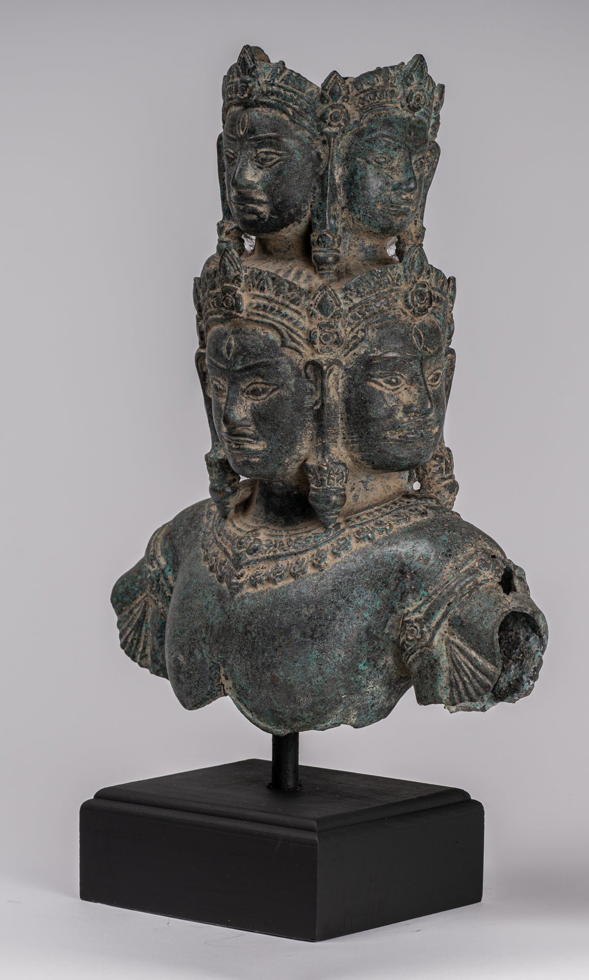 Statua di bronzo di bronzo montato in stile Baphuon antico - 37 cm/15 "di altezza