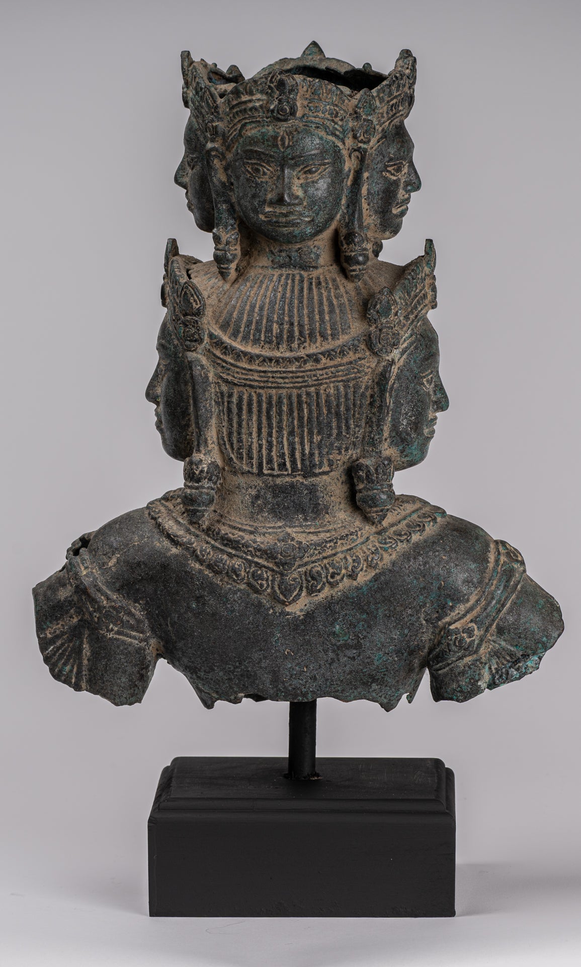 Statua di bronzo di bronzo montato in stile Baphuon antico - 37 cm/15 "di altezza