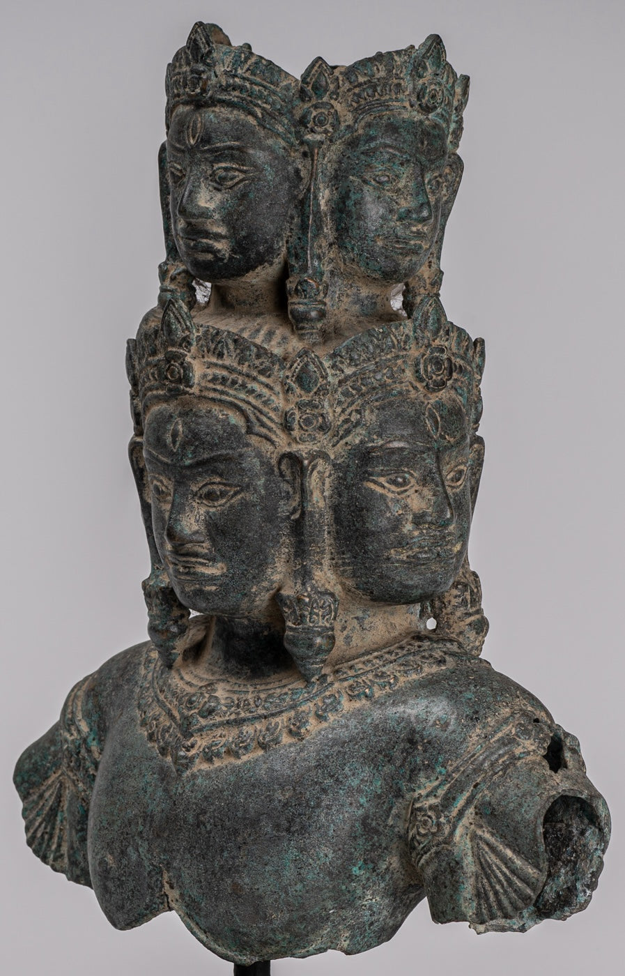 Statua di bronzo di bronzo montato in stile Baphuon antico - 37 cm/15 "di altezza