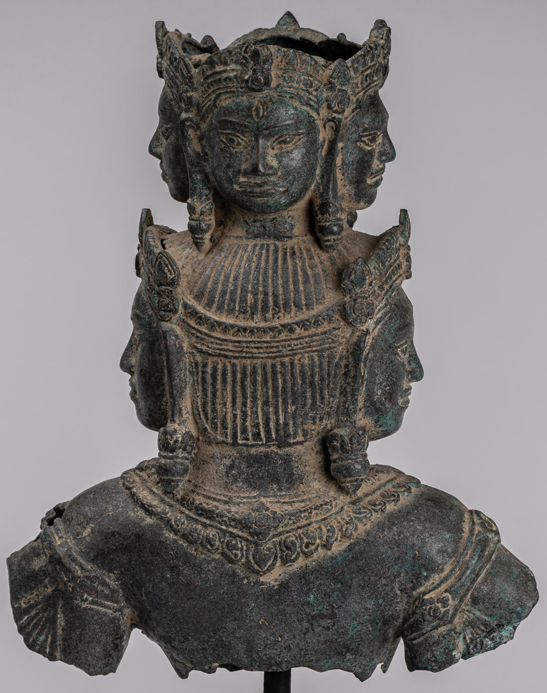 Statua di bronzo di bronzo montato in stile Baphuon antico - 37 cm/15 "di altezza