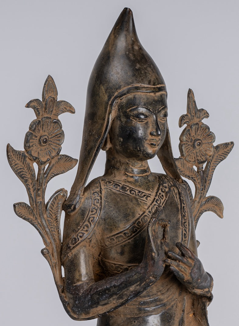 Statua Lama - Antique in stile Tibet Seduto Insegnamento Lama Statua - 33cm/13 "