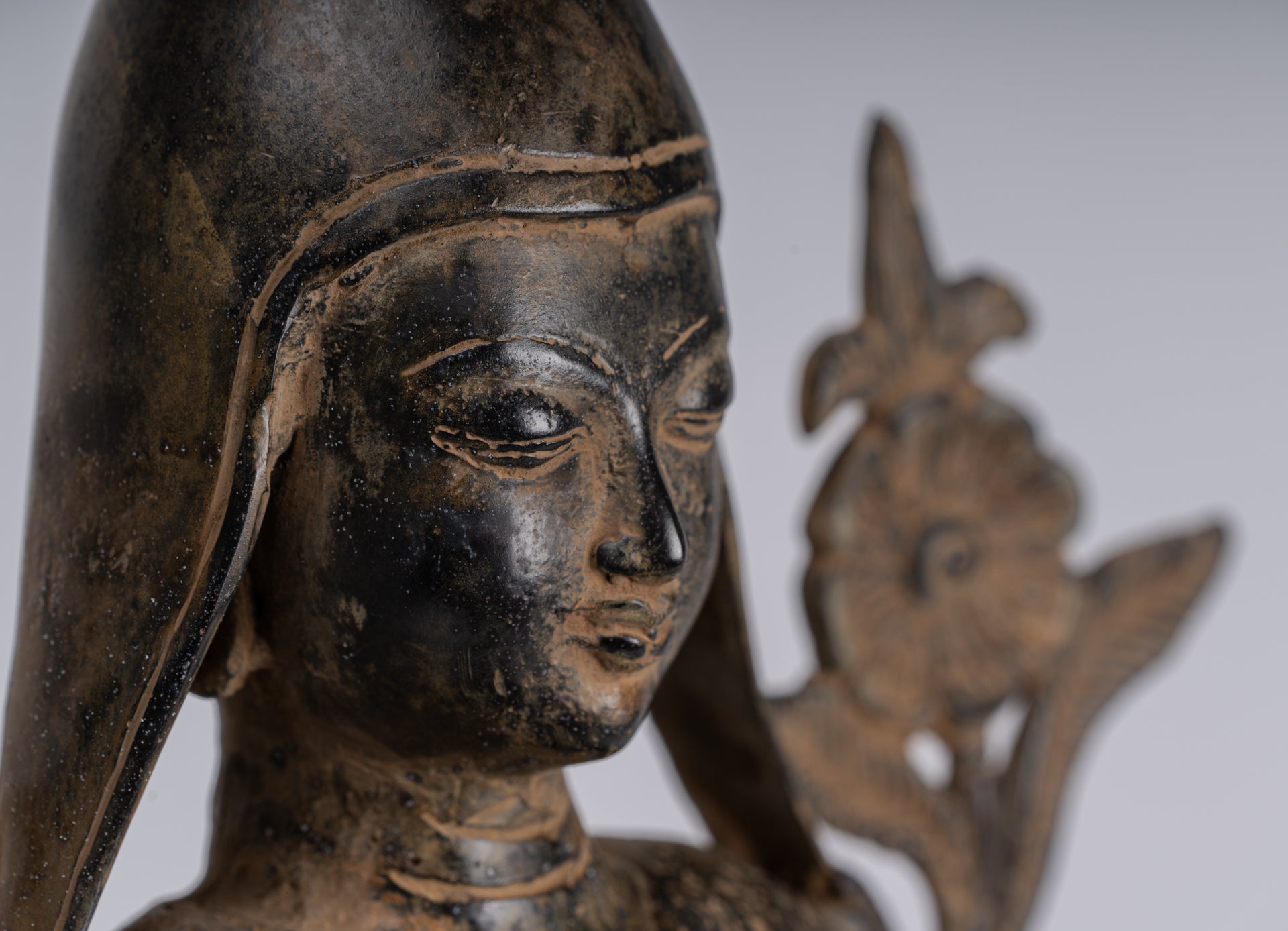 Statua Lama - Antique in stile Tibet Seduto Insegnamento Lama Statua - 33cm/13 "