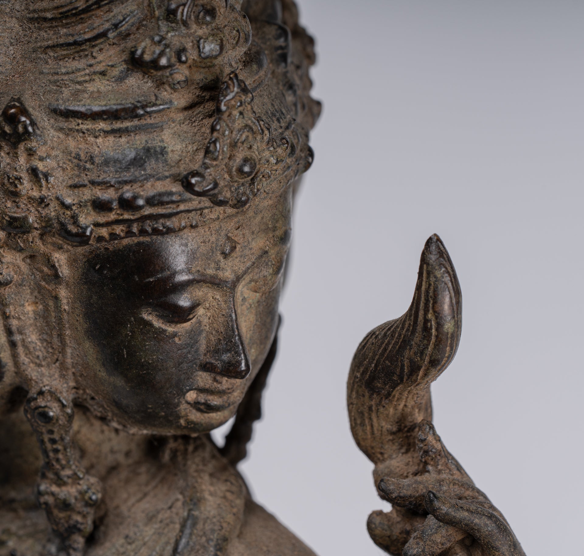 Statua Brahma - Antique stile indonesiano Majapahit in piedi Bronzo Brahma Statua - 50 cm/20 "