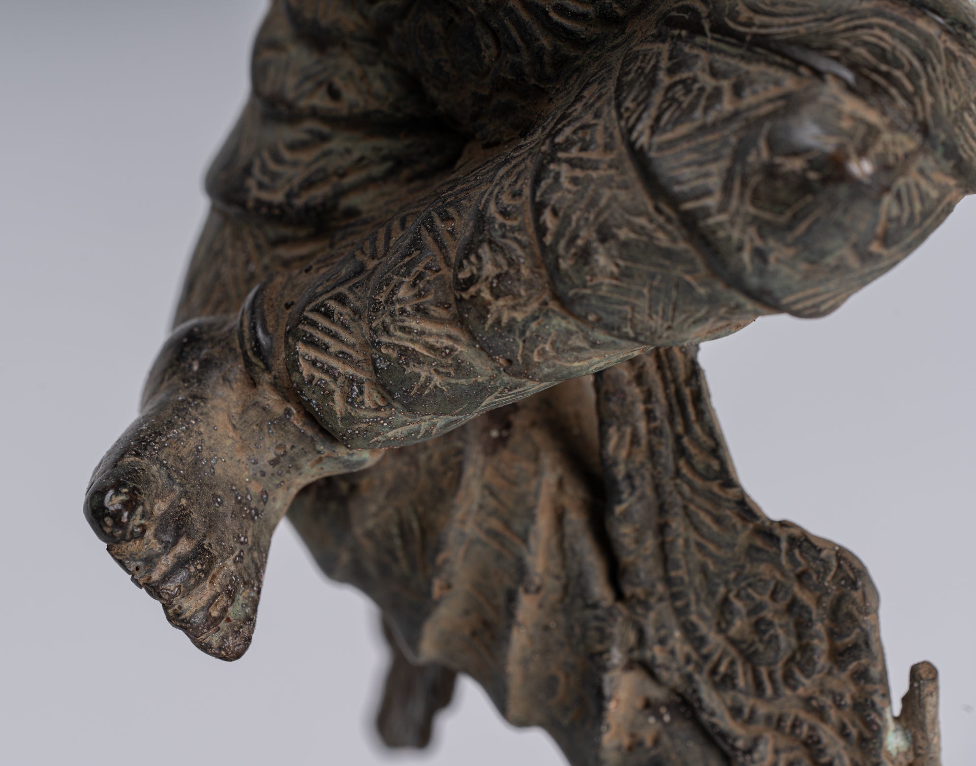 Ganesha Statue - Antique Javanese Style Bronze Dancing Indonesian Ganesha Statue - 47cm/19"