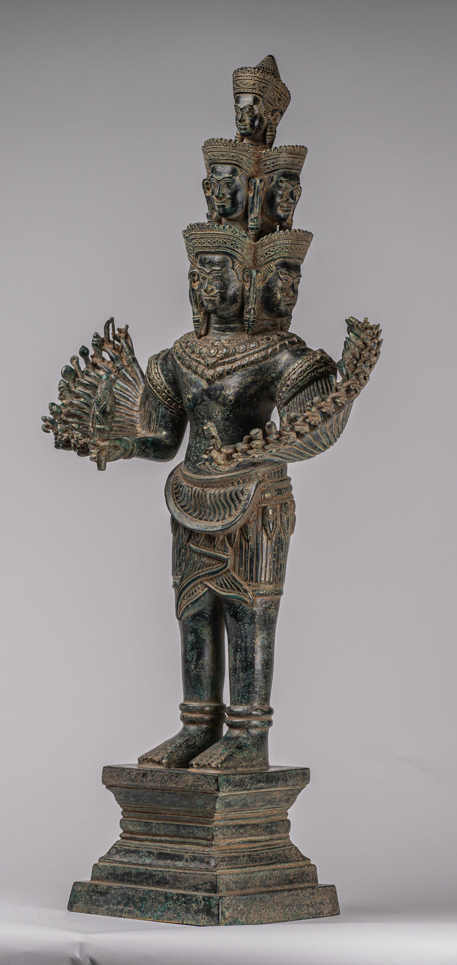 Estatua de la deidad - Bayón de estilo jemer antiguo Prajnaparamita Statue / Goddess - 79cm / 32 "