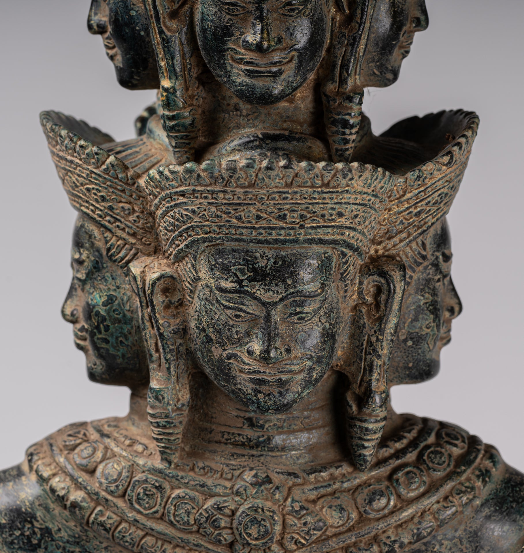 Estatua de la deidad - Bayón de estilo jemer antiguo Prajnaparamita Statue / Goddess - 79cm / 32 "