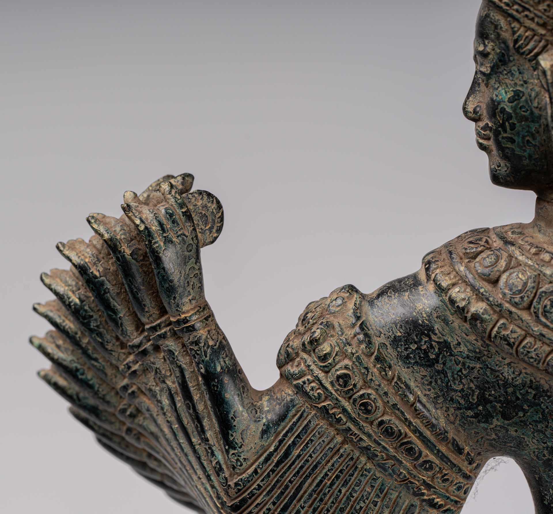 Estatua de la deidad - Bayón de estilo jemer antiguo Prajnaparamita Statue / Goddess - 79cm / 32 "