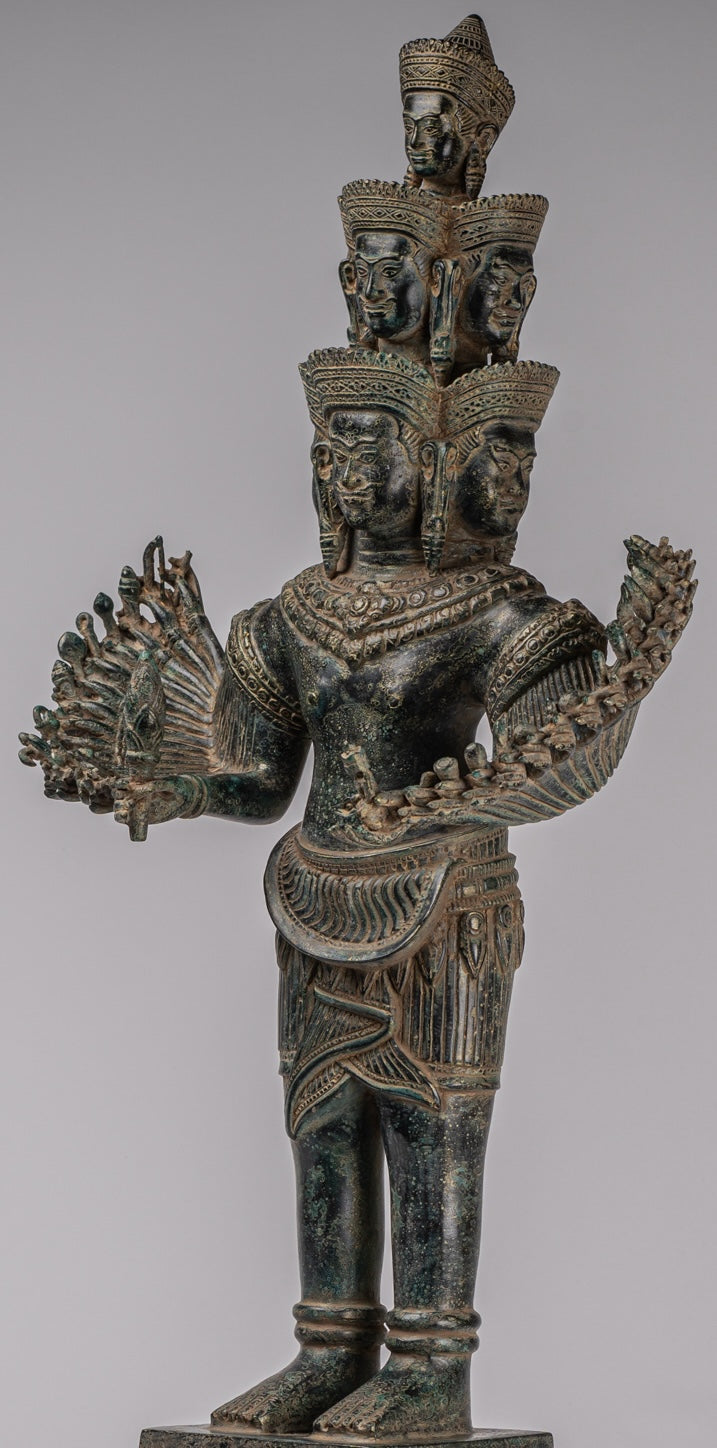 Estatua de la deidad - Bayón de estilo jemer antiguo Prajnaparamita Statue / Goddess - 79cm / 32 "