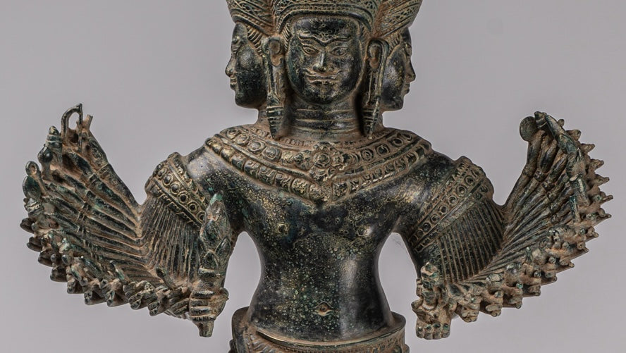 Estatua de la deidad - Bayón de estilo jemer antiguo Prajnaparamita Statue / Goddess - 79cm / 32 "