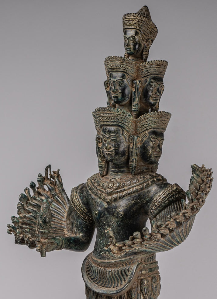 Estatua de la deidad - Bayón de estilo jemer antiguo Prajnaparamita Statue / Goddess - 79cm / 32 "