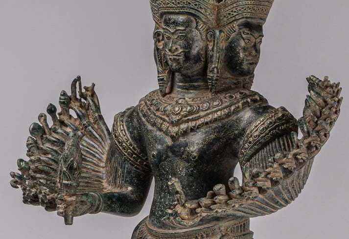 Estatua de la deidad - Bayón de estilo jemer antiguo Prajnaparamita Statue / Goddess - 79cm / 32 "