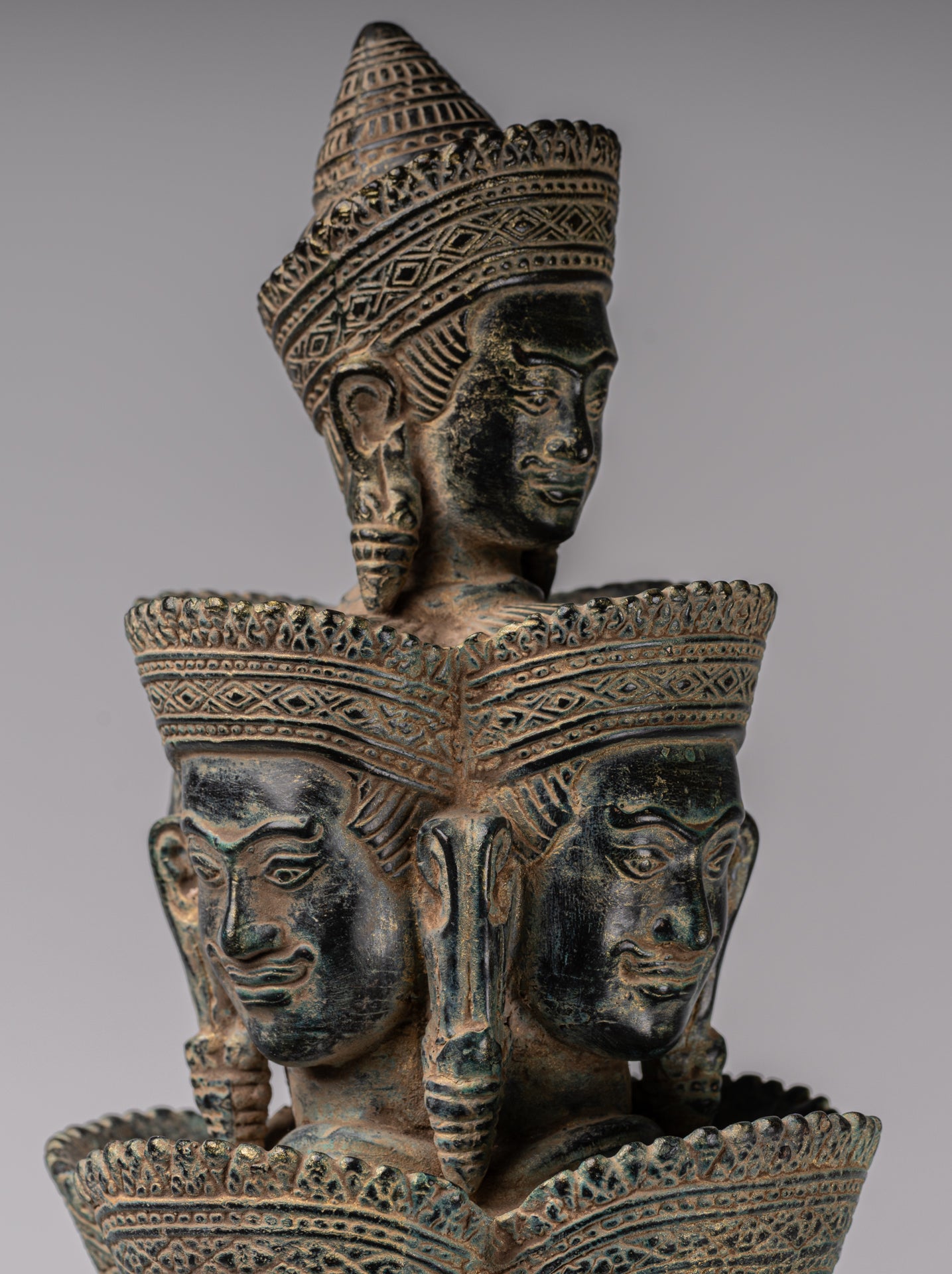 Estatua de la deidad - Bayón de estilo jemer antiguo Prajnaparamita Statue / Goddess - 79cm / 32 "