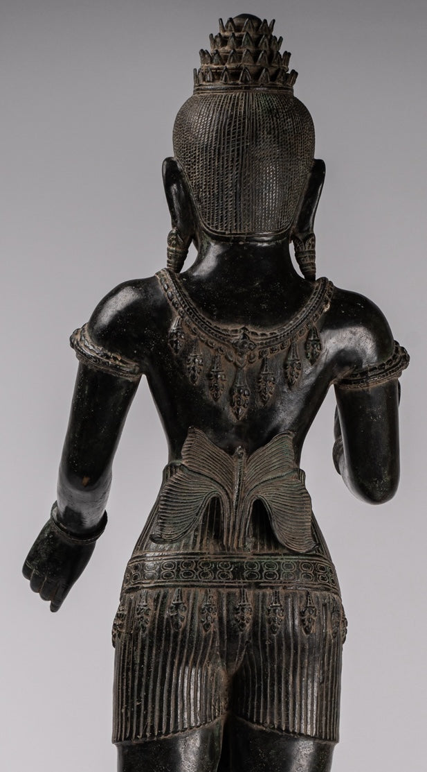 Estatua de Vishnu - antiguo estilo de bronce de estilo rup de pie Khmer Vishnu - 84cm / 34 "