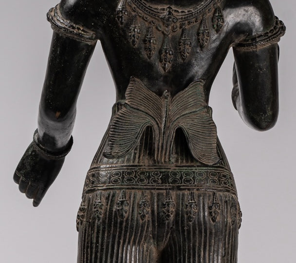 Estatua de Vishnu - antiguo estilo de bronce de estilo rup de pie Khmer Vishnu - 84cm / 34 "