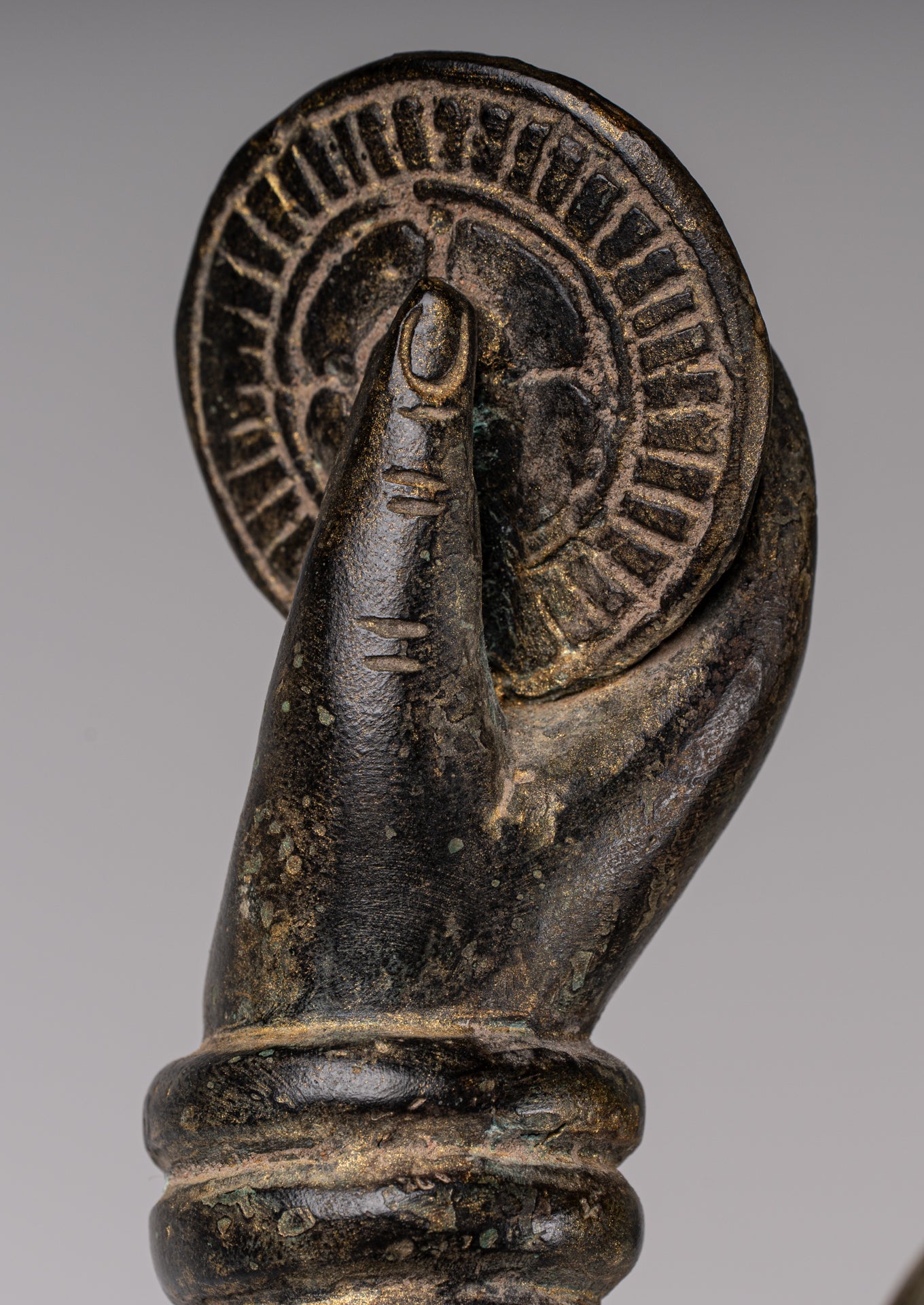 Statua Brahma - Antique Khmer Style Koh Ker in piedi Bronzo Brahma - Creazione di Dio indù - 94 cm/38 "