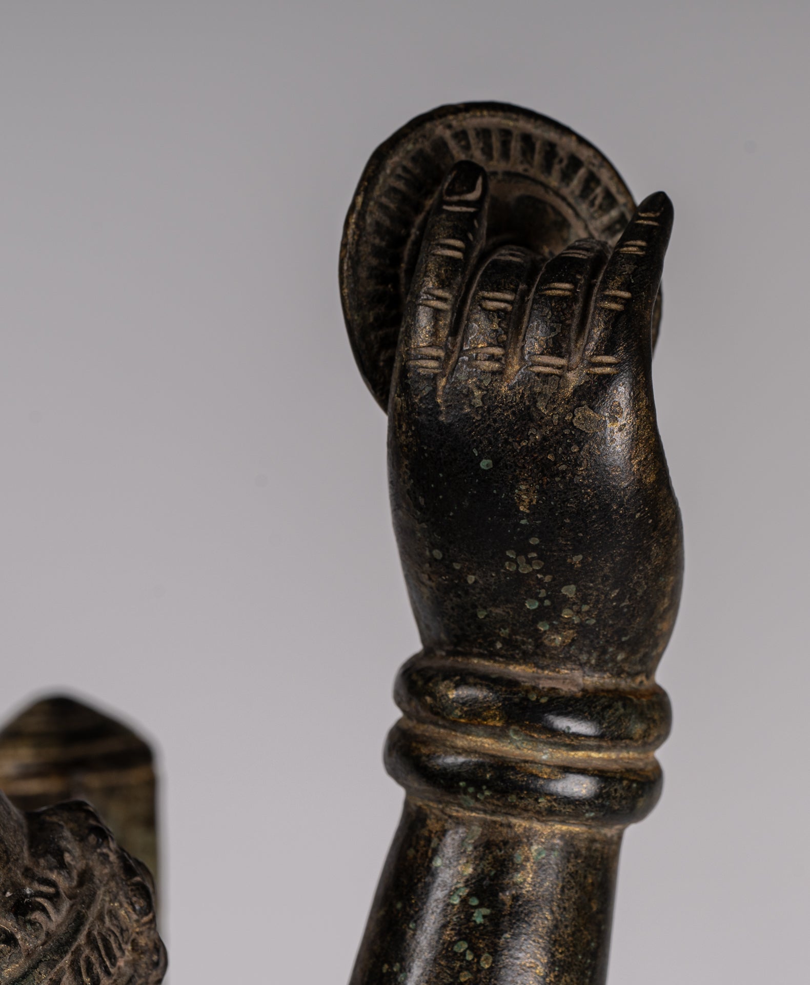 Statua Brahma - Antique Khmer Style Koh Ker in piedi Bronzo Brahma - Creazione di Dio indù - 94 cm/38 "