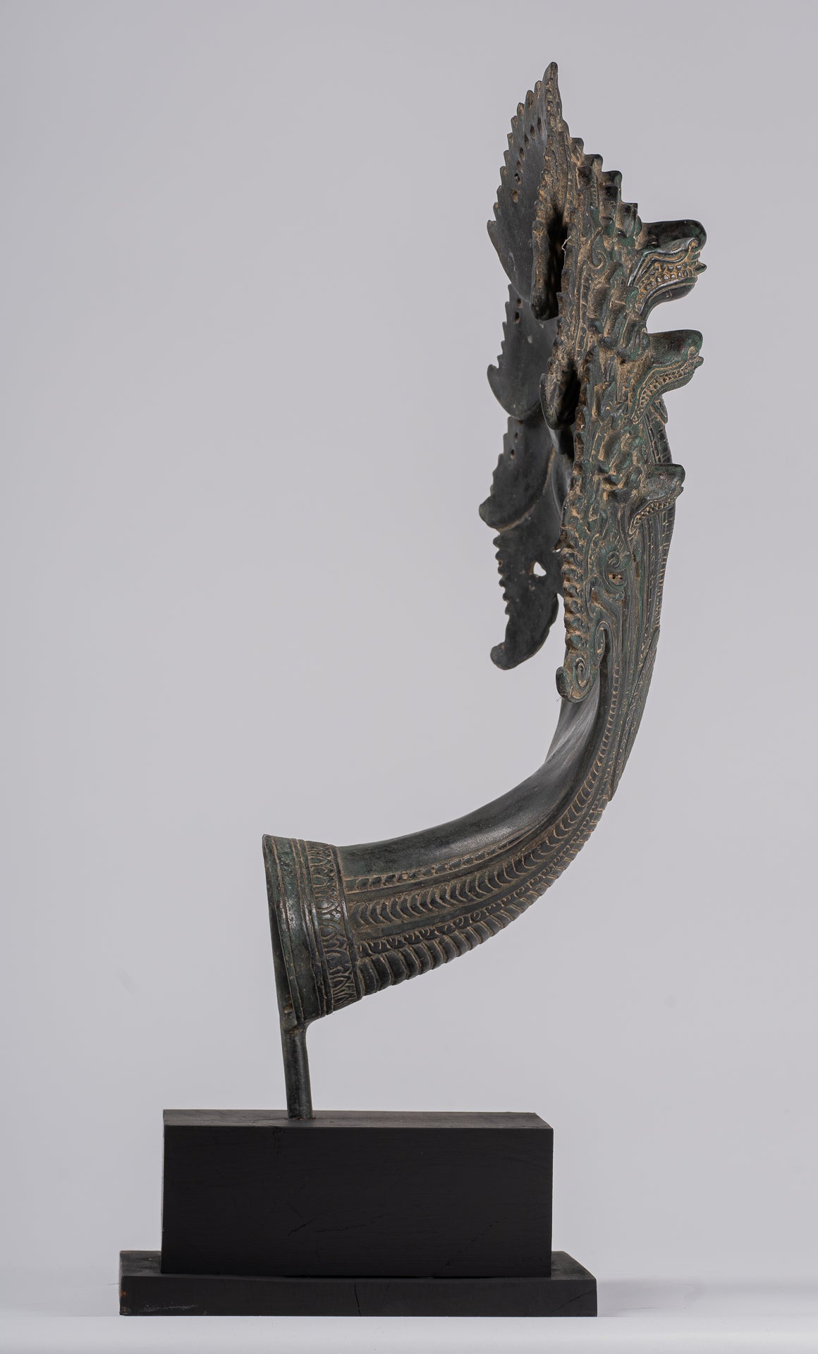 Naga Statue - Antique Khmer Style Bronze Protective Naga, Snake or Serpent Statue - 57cm/23"