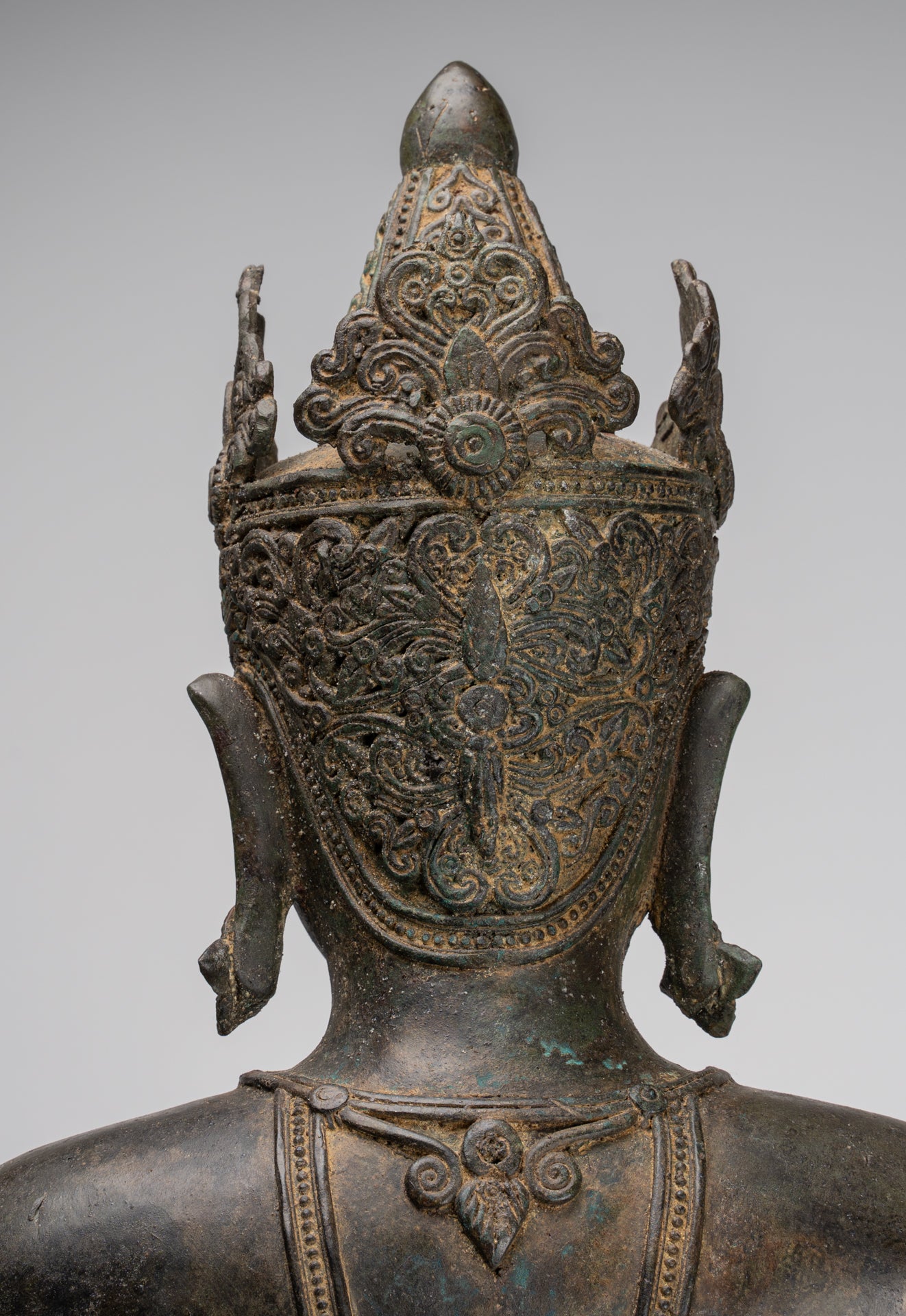 Buddha Statue - Antique Chiang Saen Style Royal Meditation Buddha Statue - 86cm/34"