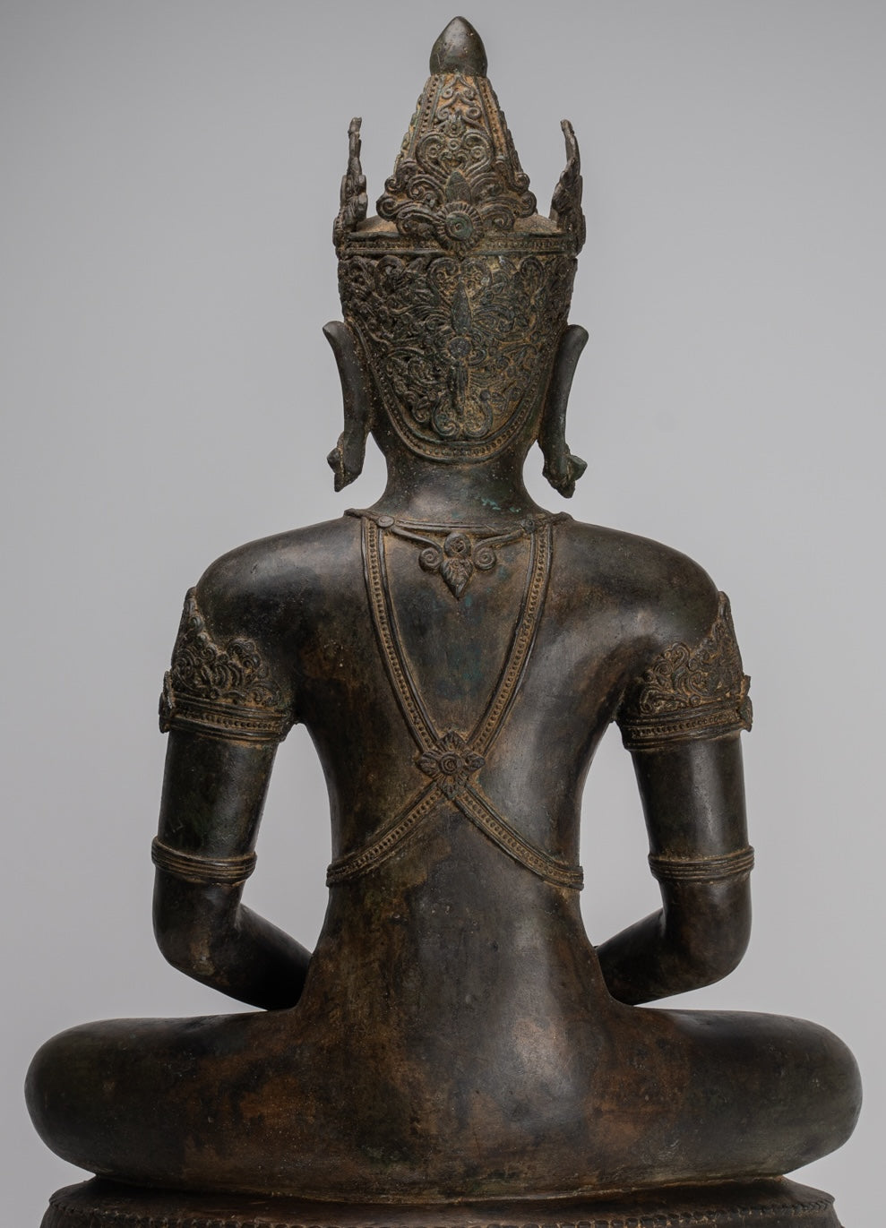 Buddha Statue - Antique Chiang Saen Style Royal Meditation Buddha Statue - 86cm/34"