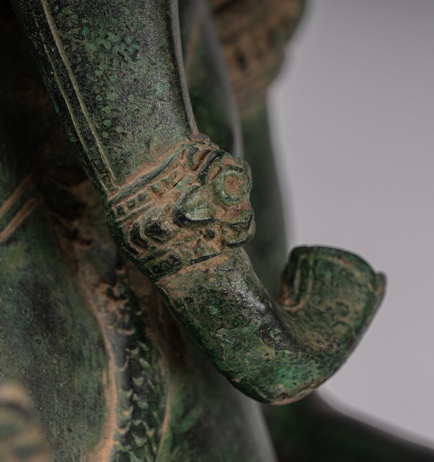 Ganesha Statue-Antique Khmer Style Bronze Seated Ganesh Statue-57cm/23 "