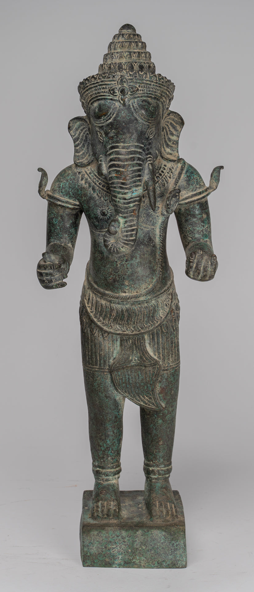 Statue Ganesha - Antique Khmer Style montato in piedi Bronzo Angkor Wat Ganesha Statua - 57 cm/23 "