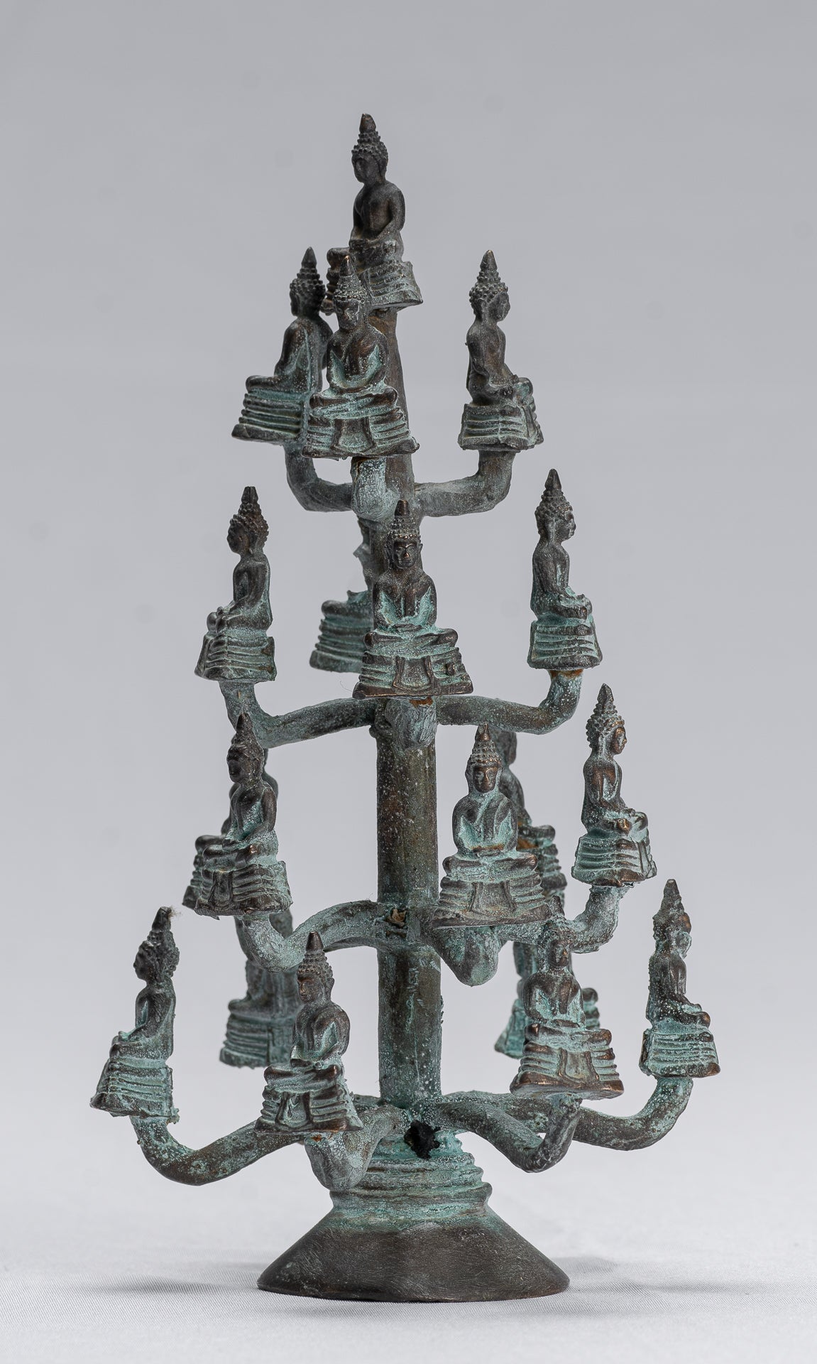 Escultura de Buda - Estatuas de Buda de Buda de Meditación de Bronce Thai Tailandia de estilo tailandés - 18 cm/7 "