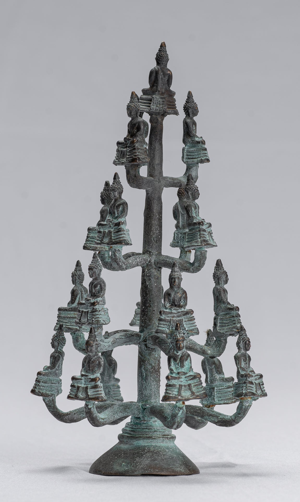 Escultura de Buda - Estatuas de Buda de Buda de Meditación de Bronce Thai Tailandia de estilo tailandés - 18 cm/7 "