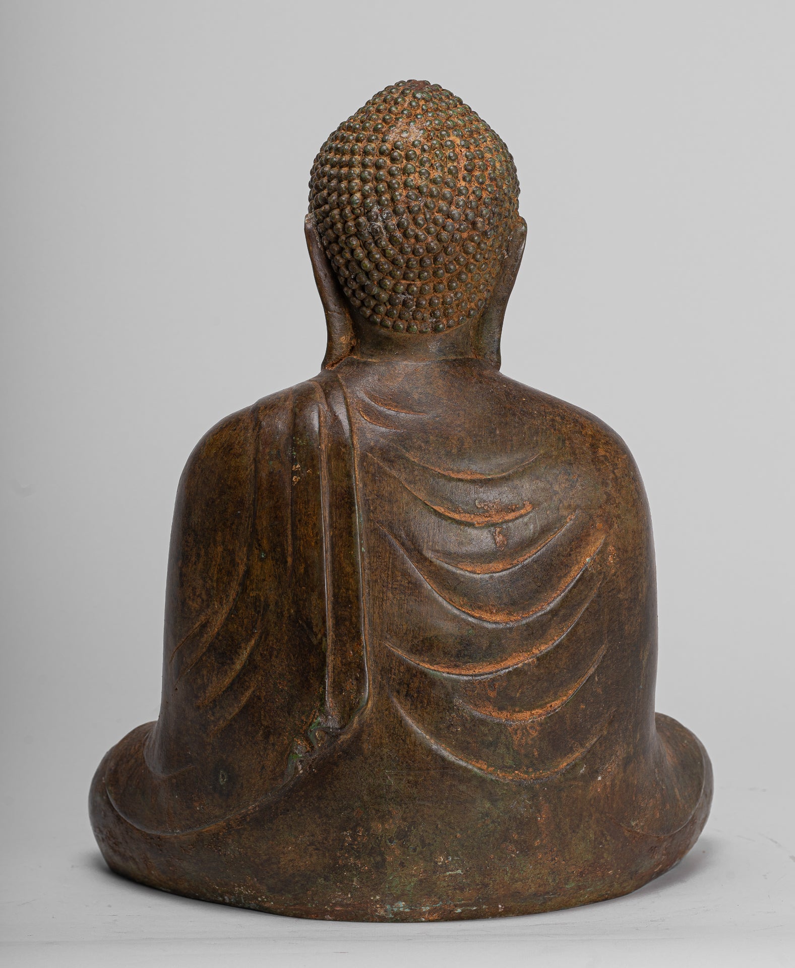 Japanese Buddha - Antique Japanese Style Bronze Seated Meditation Amitabha Buddha Statue - 36cm/14"