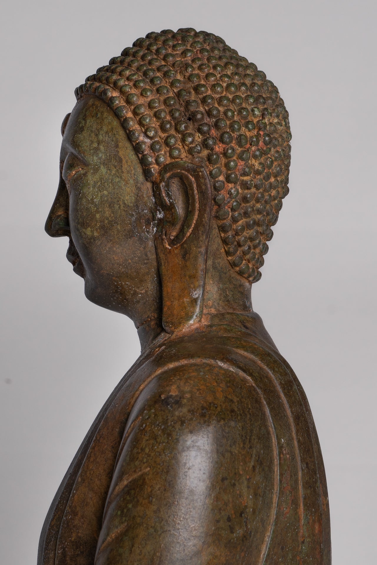 Japanese Buddha - Antique Japanese Style Bronze Seated Meditation Amitabha Buddha Statue - 36cm/14"