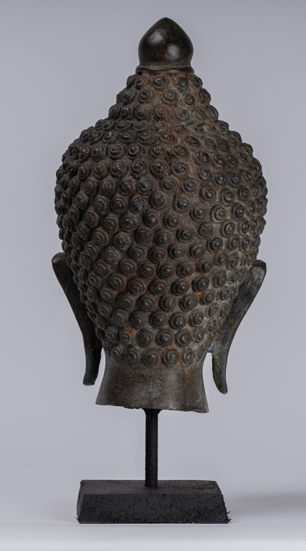 Cabeza de Buda - Cabeza de Buda de Bronce Montado de Estilo Thai CHiang Saen - 33 cm/13 "