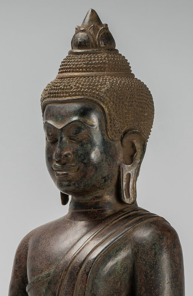 Estatua de Buda - Estatua de Bayón de Bayón de Bronce Estilo de Khmer.