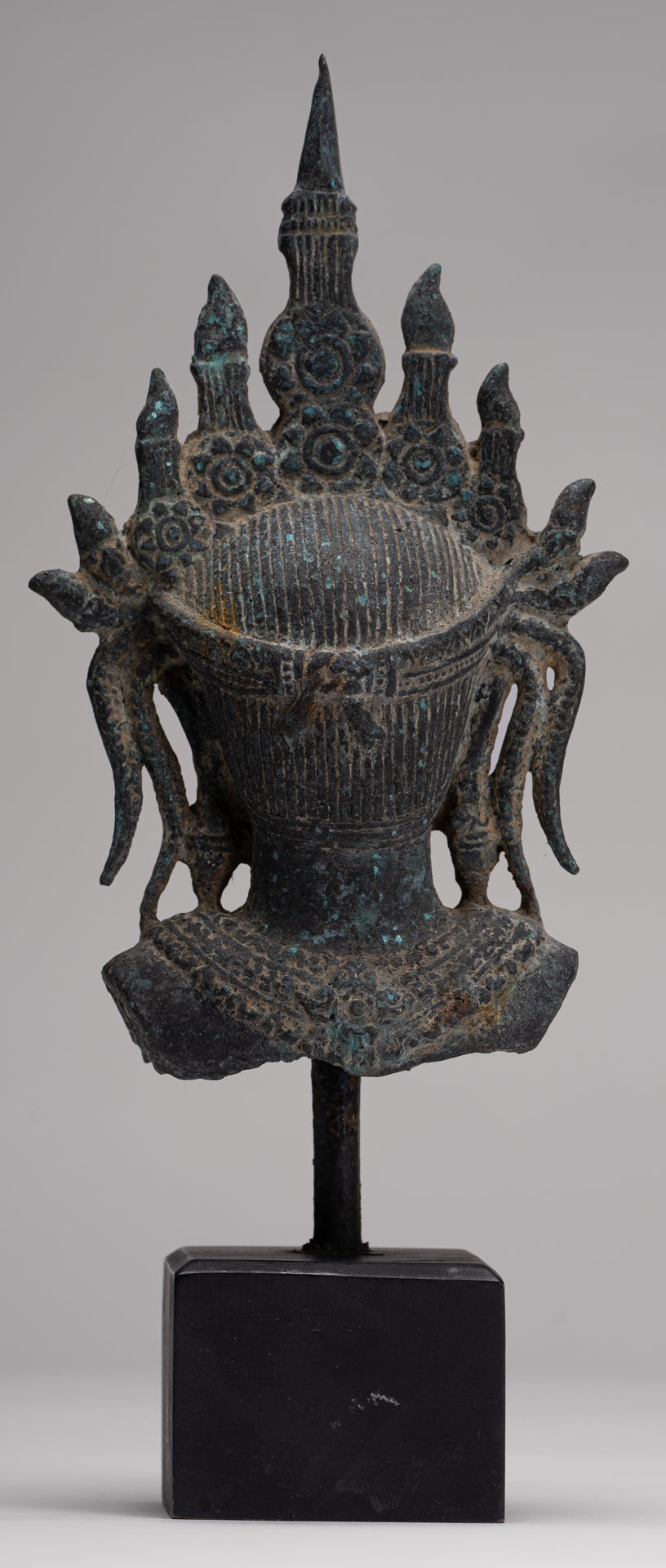 Apsara Statue - Antique Khmer Style Bronze Angkor Wat Apsara or Angel Statue - 29cm/12"