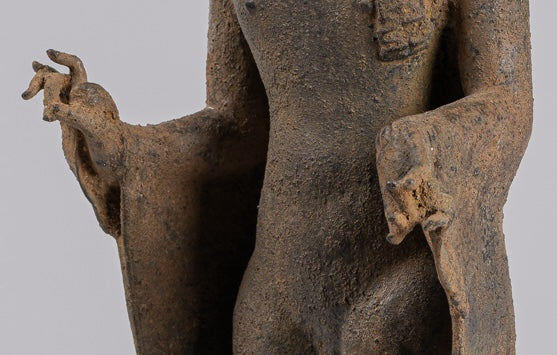 Buddha Statue - Antique Indonesian Style Bronze Javanese Teaching Buddha - 45cm/18"