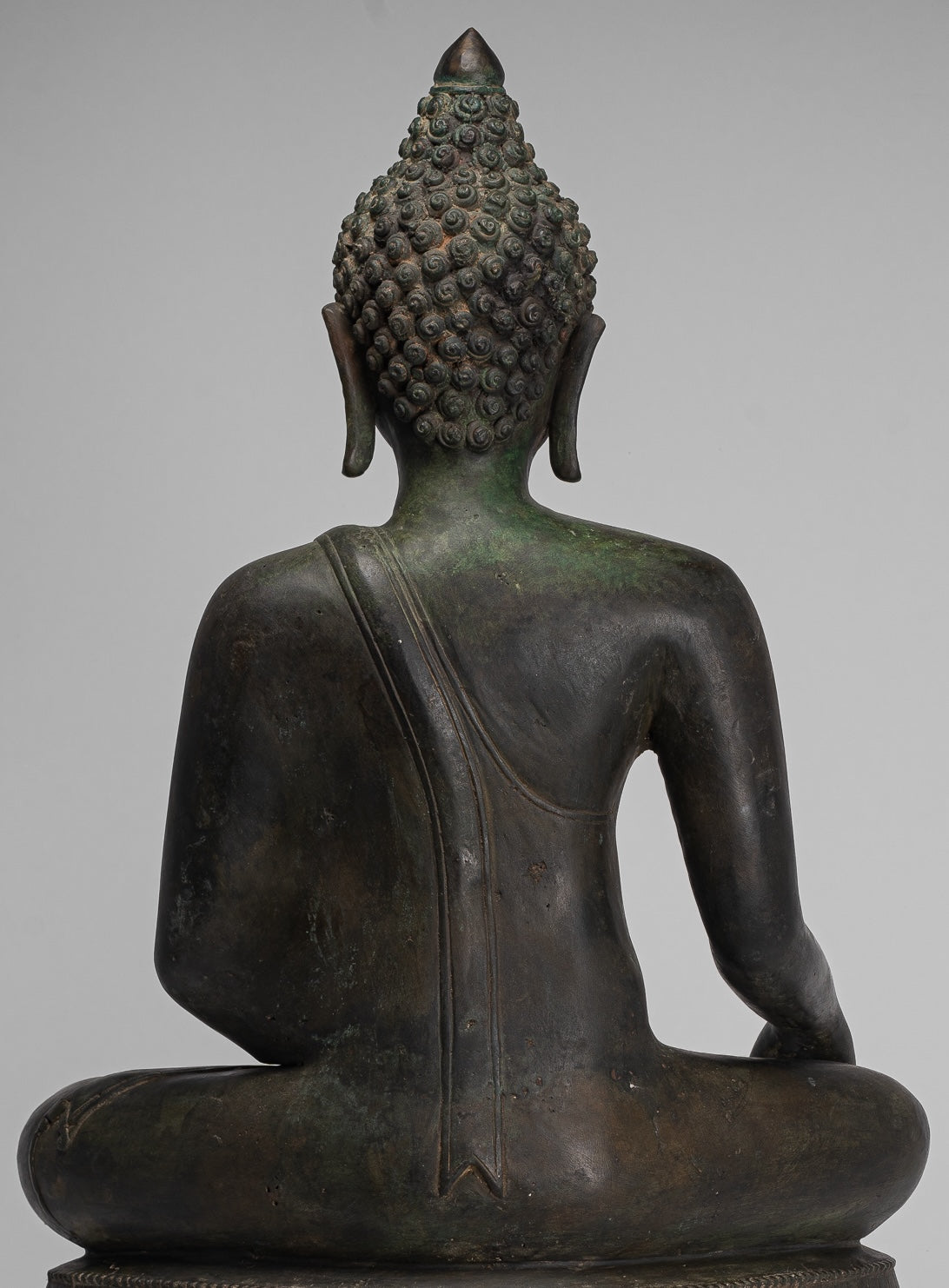 Large Buddha Statue - Antique Thai Style Bronze Chiang Saen Enlightenment Buddha Statue - 80cm/32"