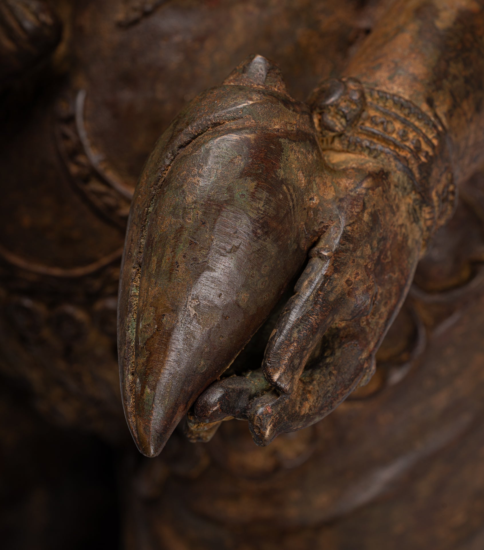 Large Ganesha Statue - Antique Thai Style Bronze Dancing Ganesh Statue - 85cm/34"