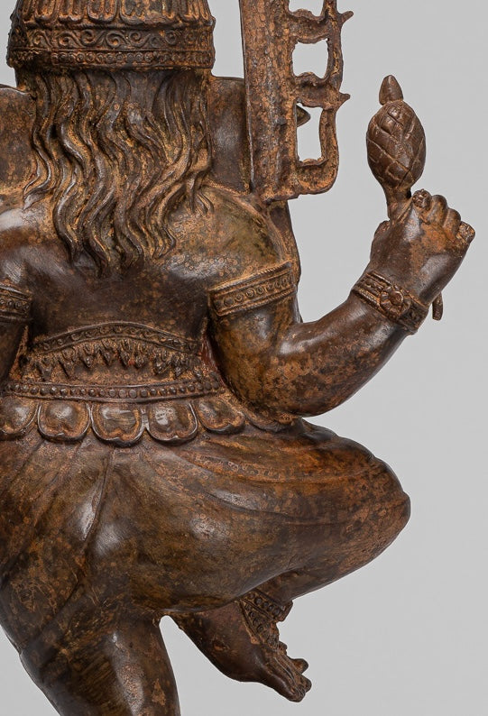 Large Ganesha Statue - Antique Thai Style Bronze Dancing Ganesh Statue - 85cm/34"