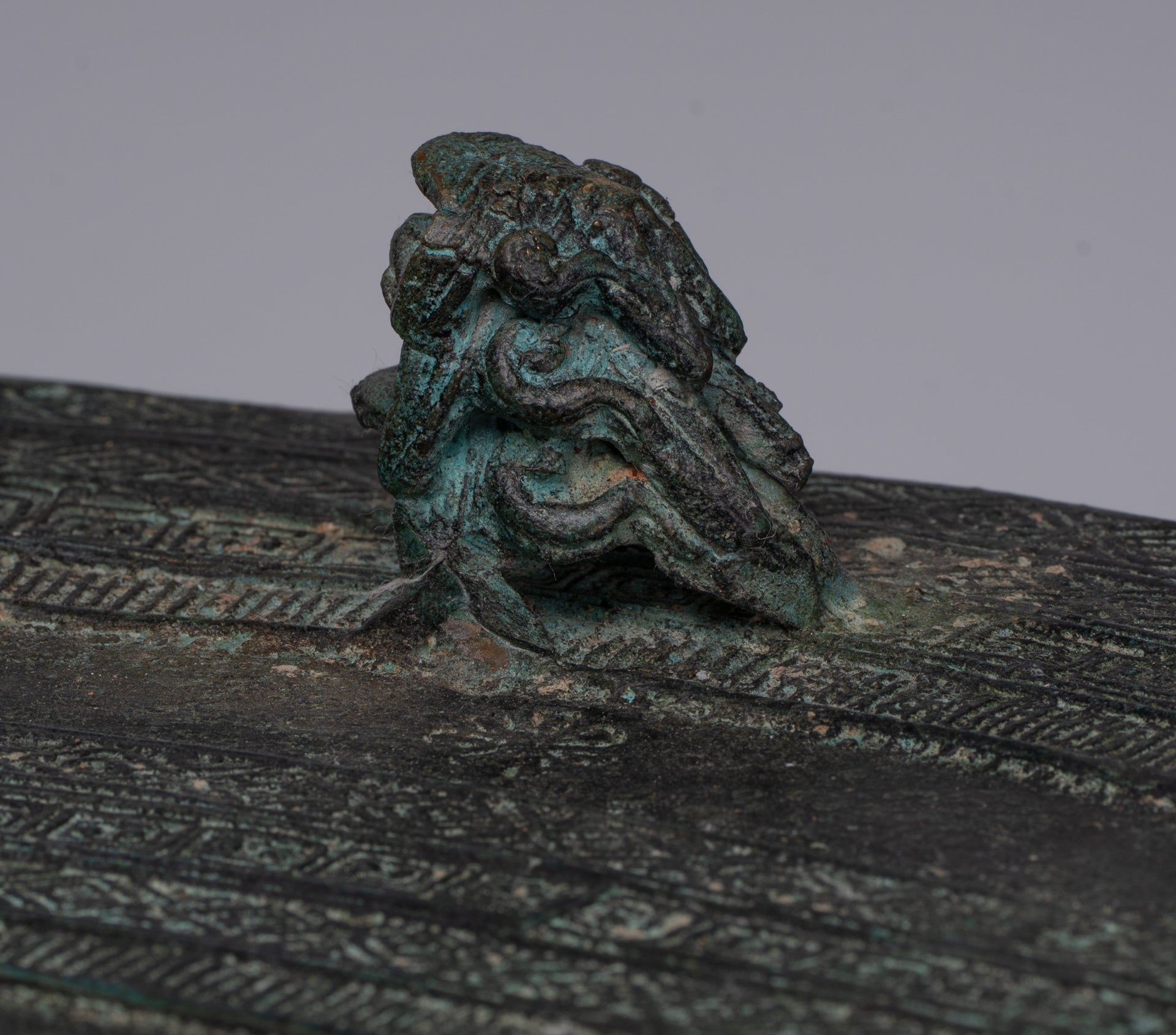 Vietnamese Rain Drum - Antique Vietnamese Style Bronze Free Standing Frog Rain Drum - 43cm/17"