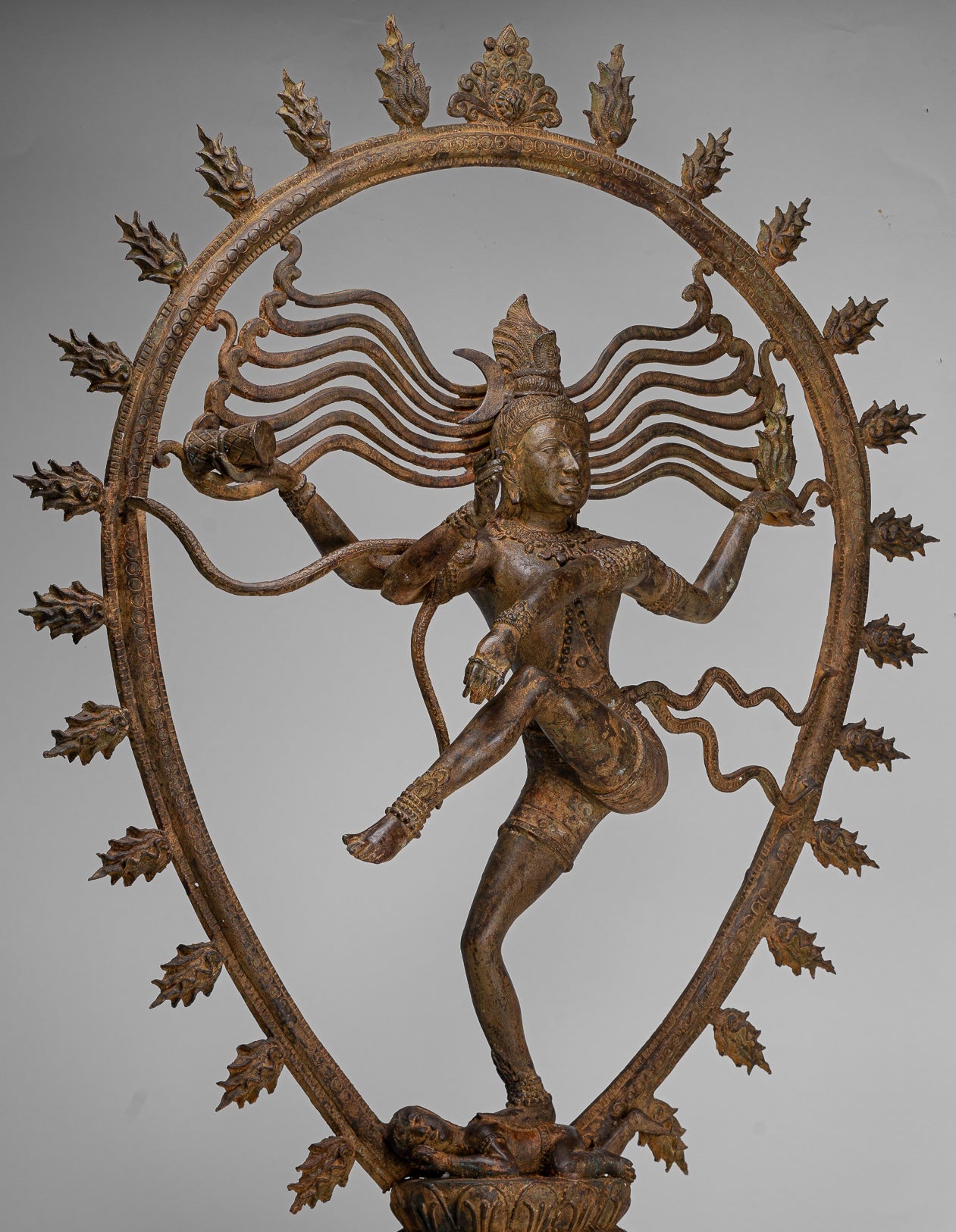 Large Shiva Statue - Antique Indian Style Bronze Dancing Shiva statue as Lord Nataraja - 109cm(44") Tall