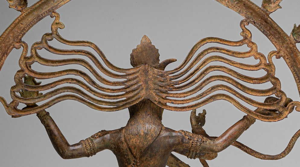 Large Shiva Statue - Antique Indian Style Bronze Dancing Shiva statue as Lord Nataraja - 109cm(44") Tall