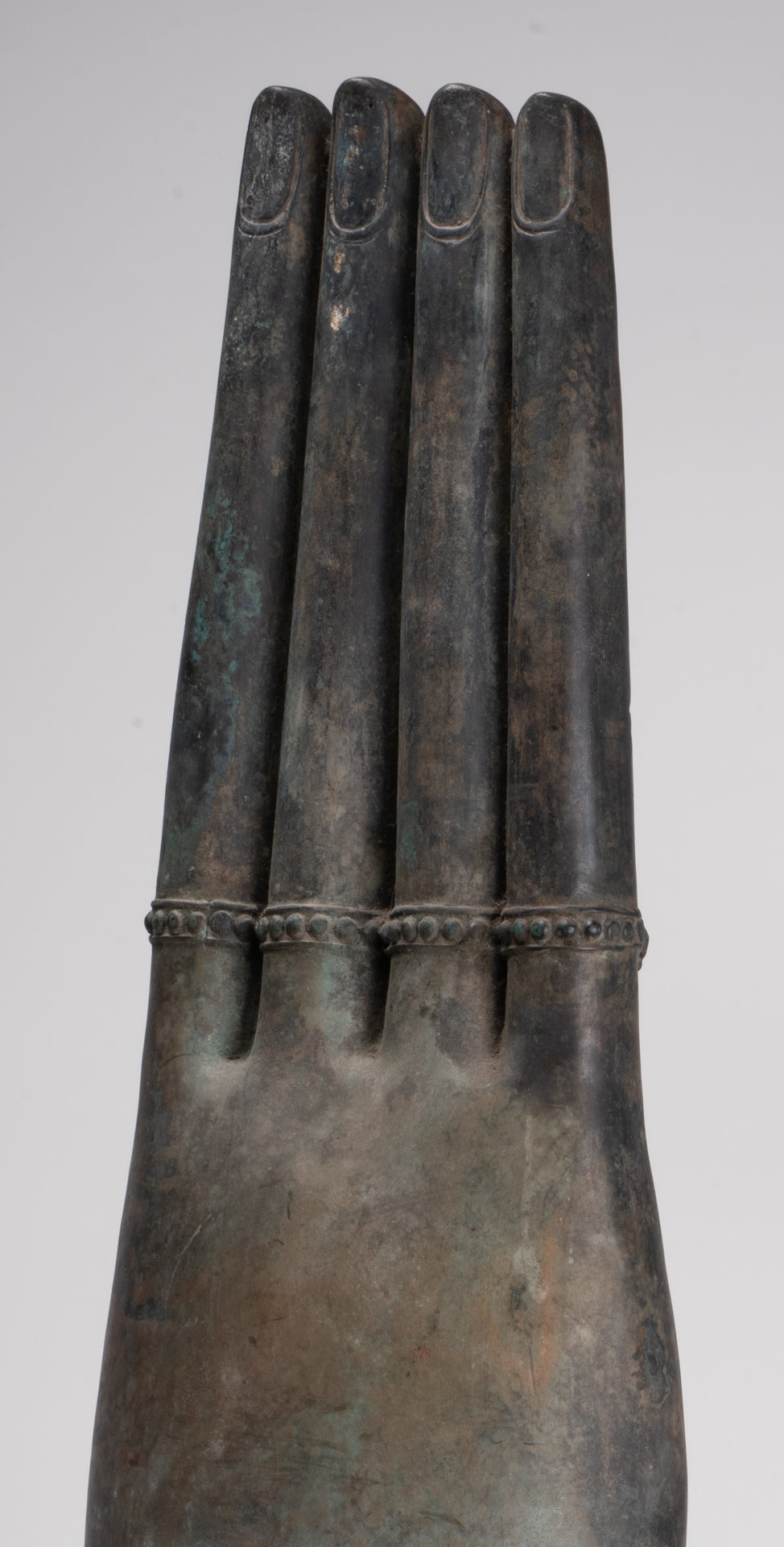 Large Hand - Mounted Antique Thai Style Southeast Asia Bronze Thai Protection Hand - 77cm/31"